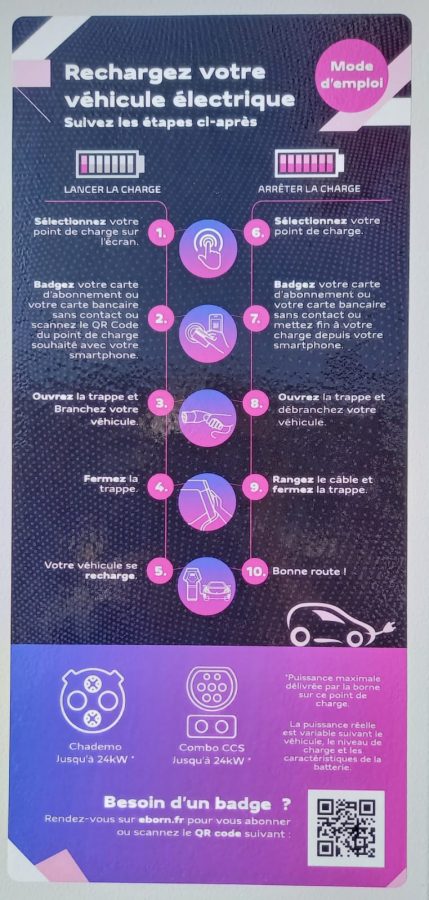 Borne de recharge de véhicule électrique