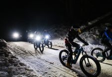 VTT électrique sur neige – Sortie nocturne avec restaurant