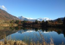 Ski nautique au cœur des montagnes