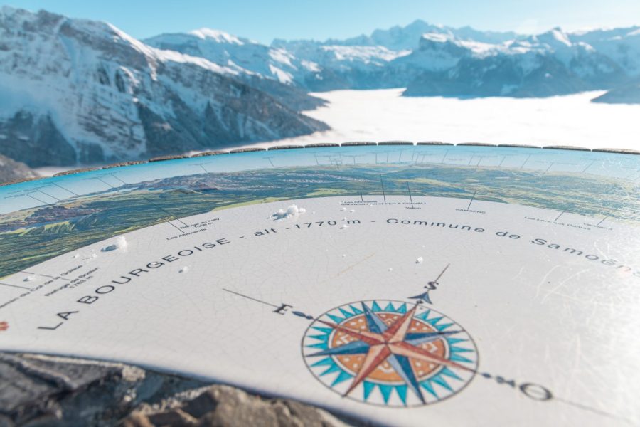 Itinéraire raquettes : La Bourgeoise depuis le chalet d&rsquo;accueil de Joux Plane_Verchaix