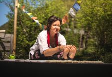 Hatha yoga au lac Bleu