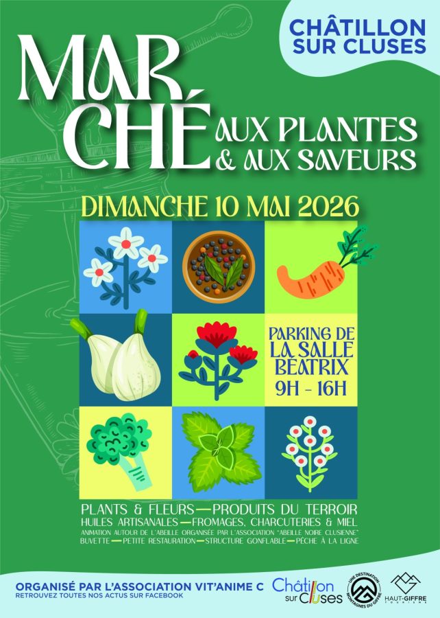 Marché aux plantes et saveurs._Châtillon-sur-Cluses