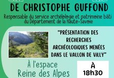 Cycle science et nature, “Présentation des recherches archéologiques menées dans le vallon de Villy”.