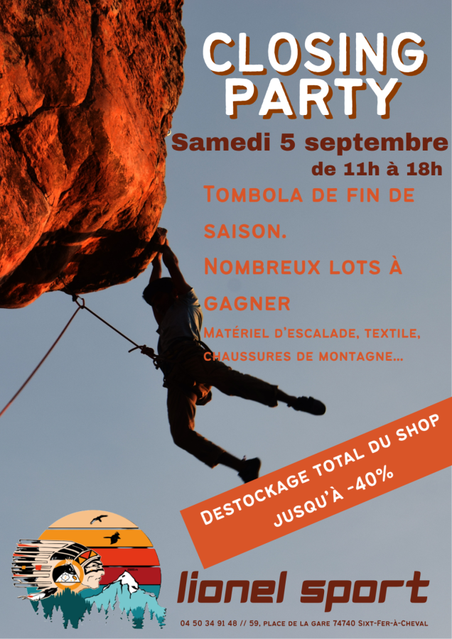 Closing Party chez Lionel Sport_Sixt-Fer-à-Cheval