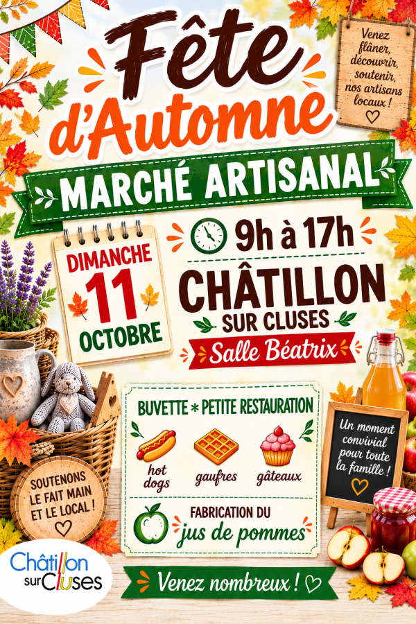 Fête d&rsquo;automne et Marché Artisanal_Châtillon-sur-Cluses